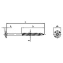 Timber screws pan head A2 stainless 6.0 x 30/20 TX25