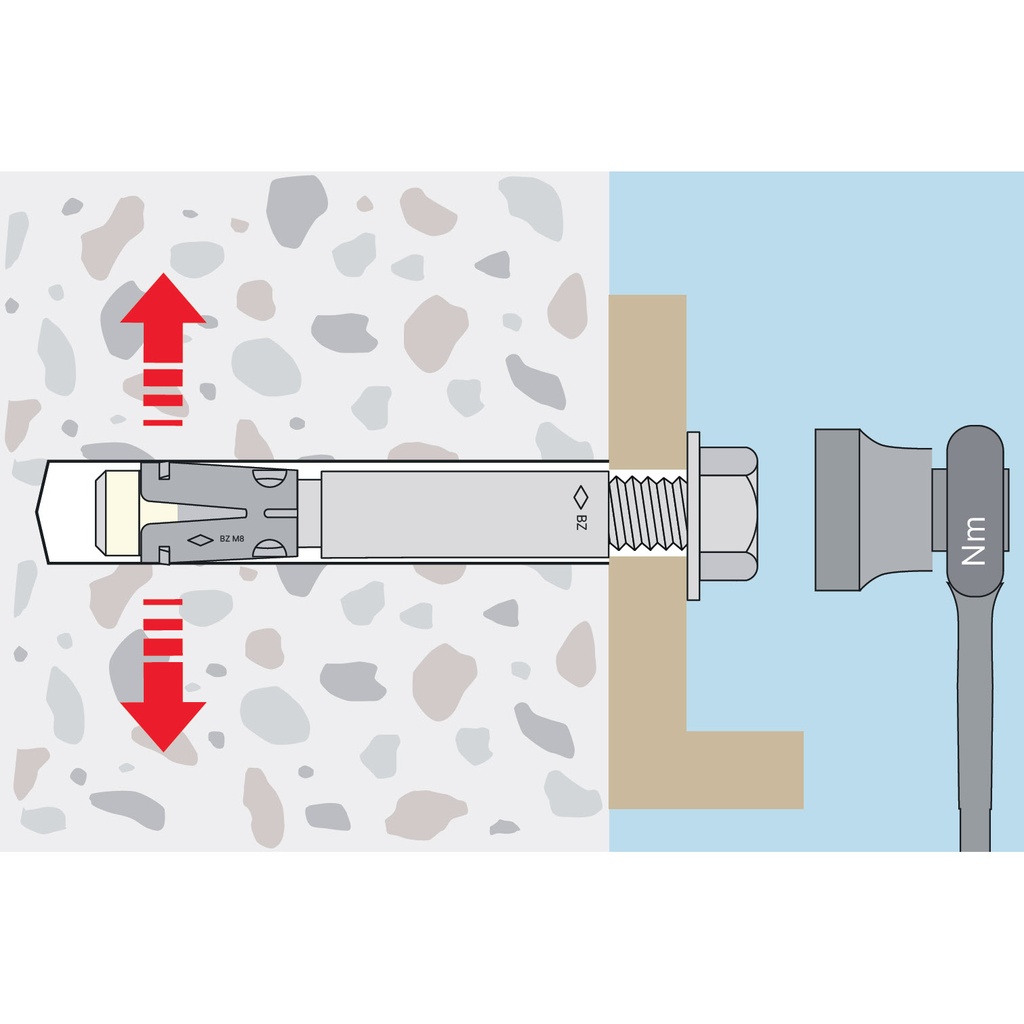 Certifix CFBZ-IG M 6-0 A4 stainless pre-installation wedge anchor