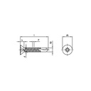 DIN 7504O A4 3.9 X 32 Z - Self drilling screws with countersunk head