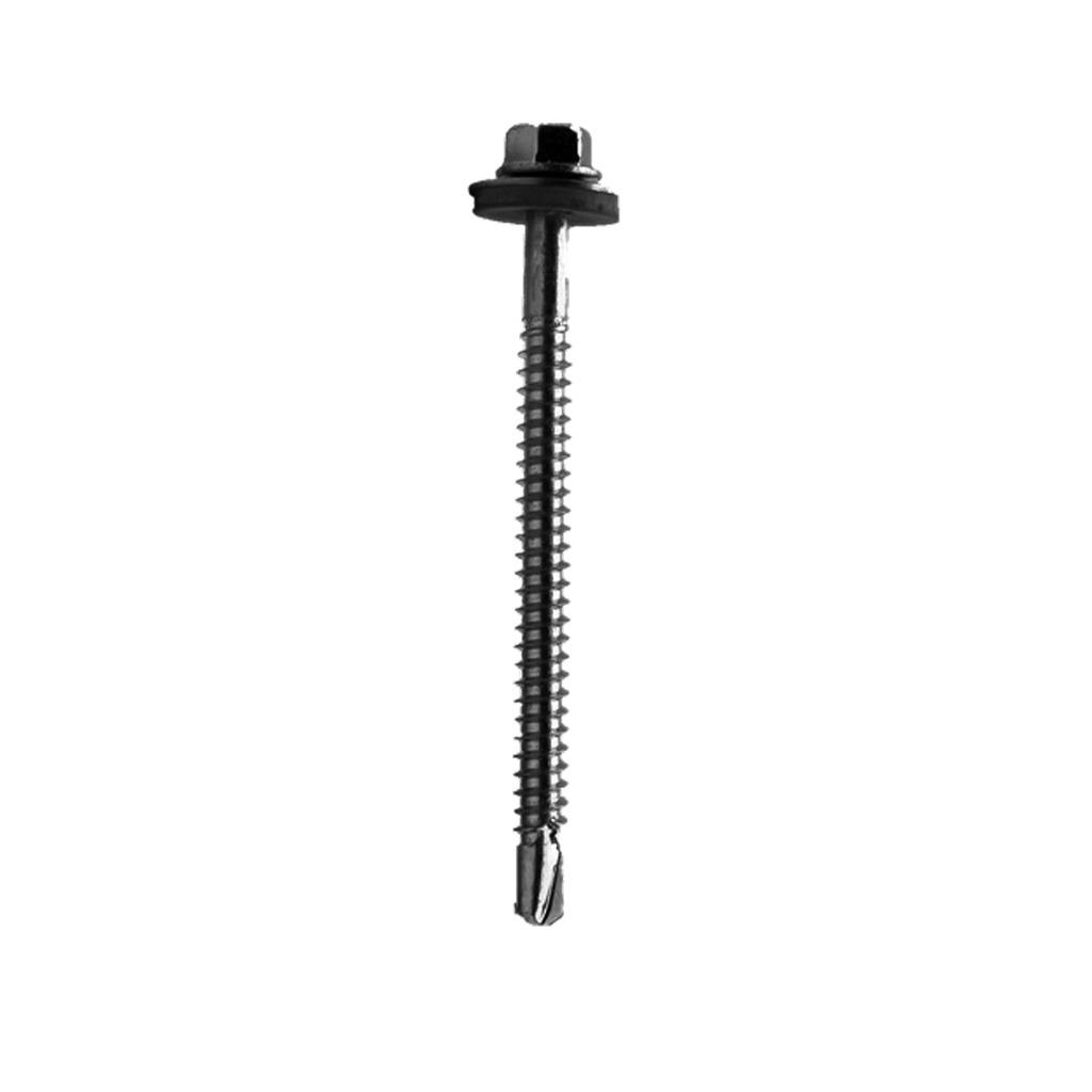 Hex head self drilling (tek) screw light section A4 stainless bi-metal 5.5 x 100 with 16mm washer