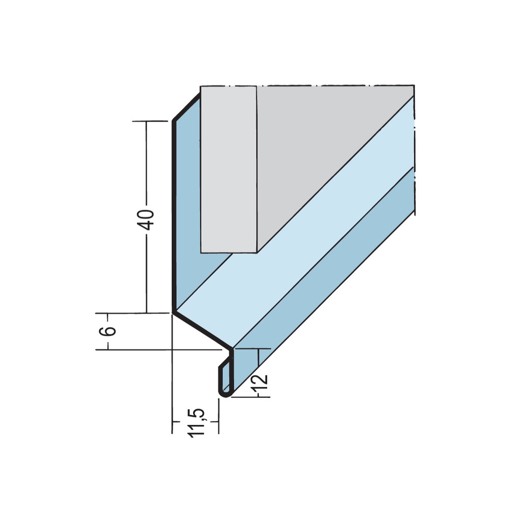 Certifix Ventilated Socle Profile-Z 11.5mm Aluminium Natural