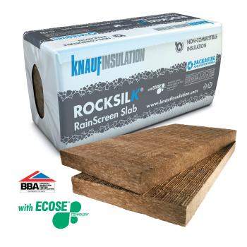  Knauf earthwool rainscreen slab 1200mm x 600mm x 210mm [Pack of 1.44m² - 2 slabs]