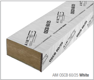 AIM OSCB 60/25 White 1000 x 90 x 200mm to suit a 225mm cavity c/w fixing clips and course wound screws