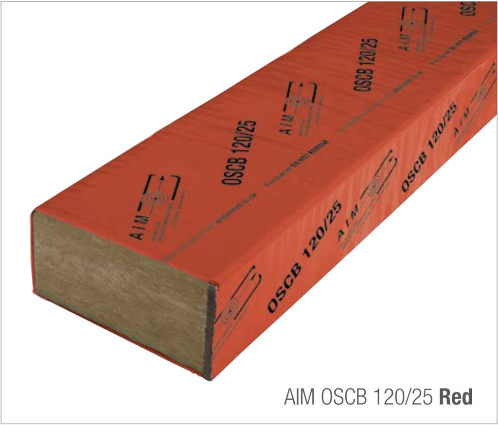 AIM OSCB 120/25 Red 1000 x 90 x 75mm to suit a 100mm cavity c/w fixing clips and course wound screws