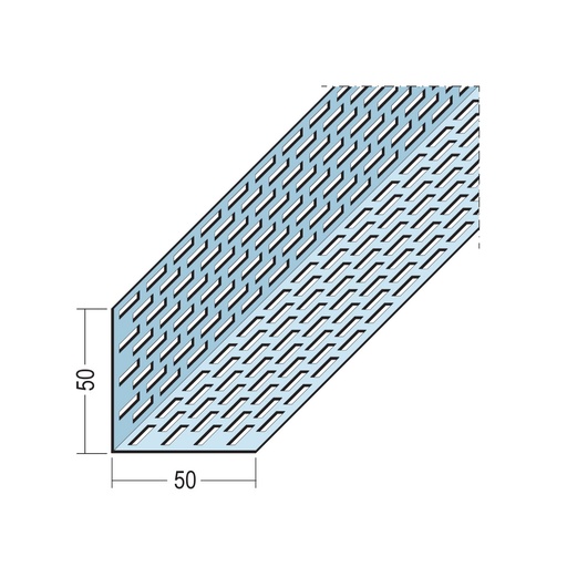 [CFVPA-DSSP-NA-50x50] Certifix Ventilated Profile Angle Double Sided Square Perforation 50 x 50mm Aluminium Natural