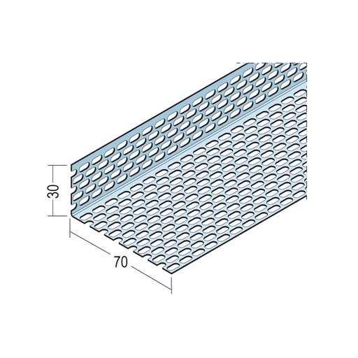 [CFVPA-DSOP-BL-30x70] Certifix Ventilated Profile Angle Double Sided Oval Perforation 30 x 70mm Aluminium Black