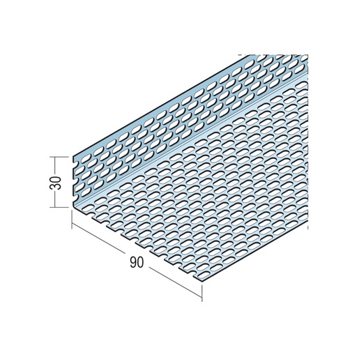 [CFVPA-DSOP-BL-30x90] Certifix Ventilated Profile Angle Double Sided Oval Perforation 30 x 90mm Aluminium Black